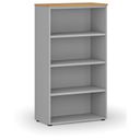 Kancelársky regál PRIMO GRAY, 800 x 420 x 1434 mm, sivá/buk