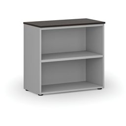 Kancelářský regál PRIMO GRAY, 800 x 420 x 740 mm, šedá/wenge