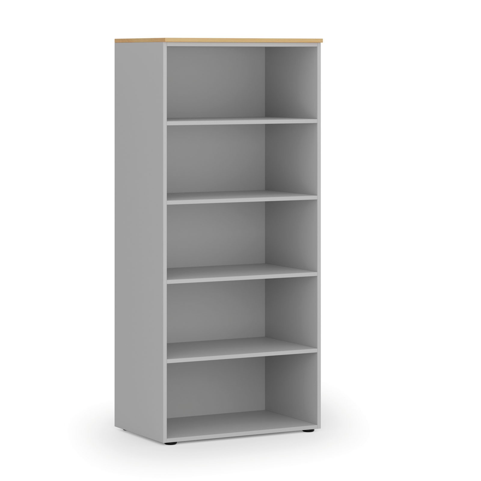 Fotografia produktu: Kancelársky regál PRIMO GRAY, 800 x 500 x 1781 mm, sivá/buk