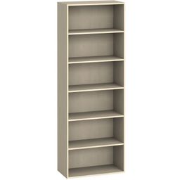 Kancelářský regál PRIMO KOMBI, 5 polic, 2233x800x400 mm, bříza