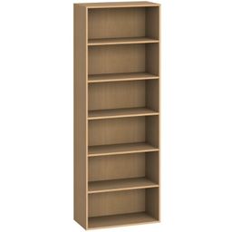 Kancelářský regál PRIMO KOMBI, 5 polic, 2233x800x400 mm, buk