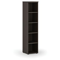Kancelářský regál PRIMO WOOD, 400 x 420 x 1781 mm, wenge