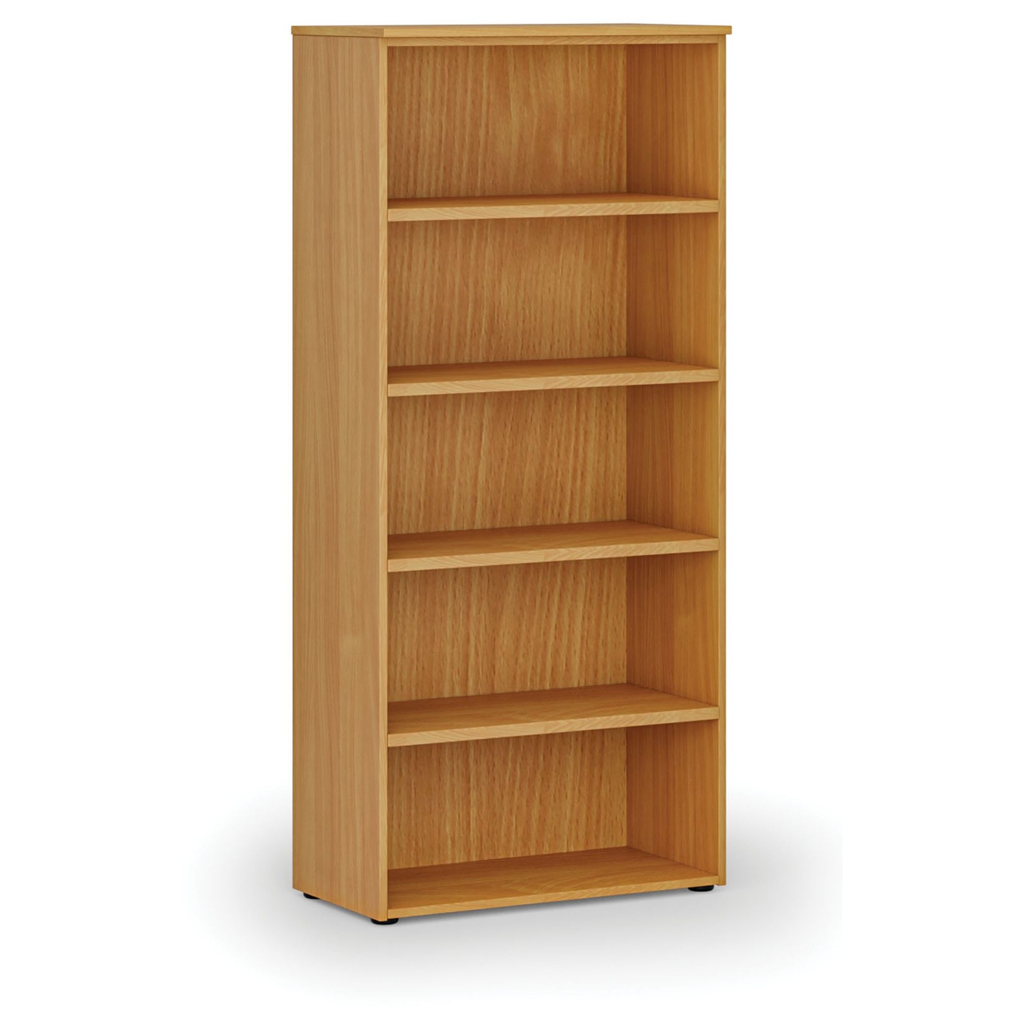 Kancelářský regál PRIMO WOOD, 800 x 420 x 1781 mm, buk