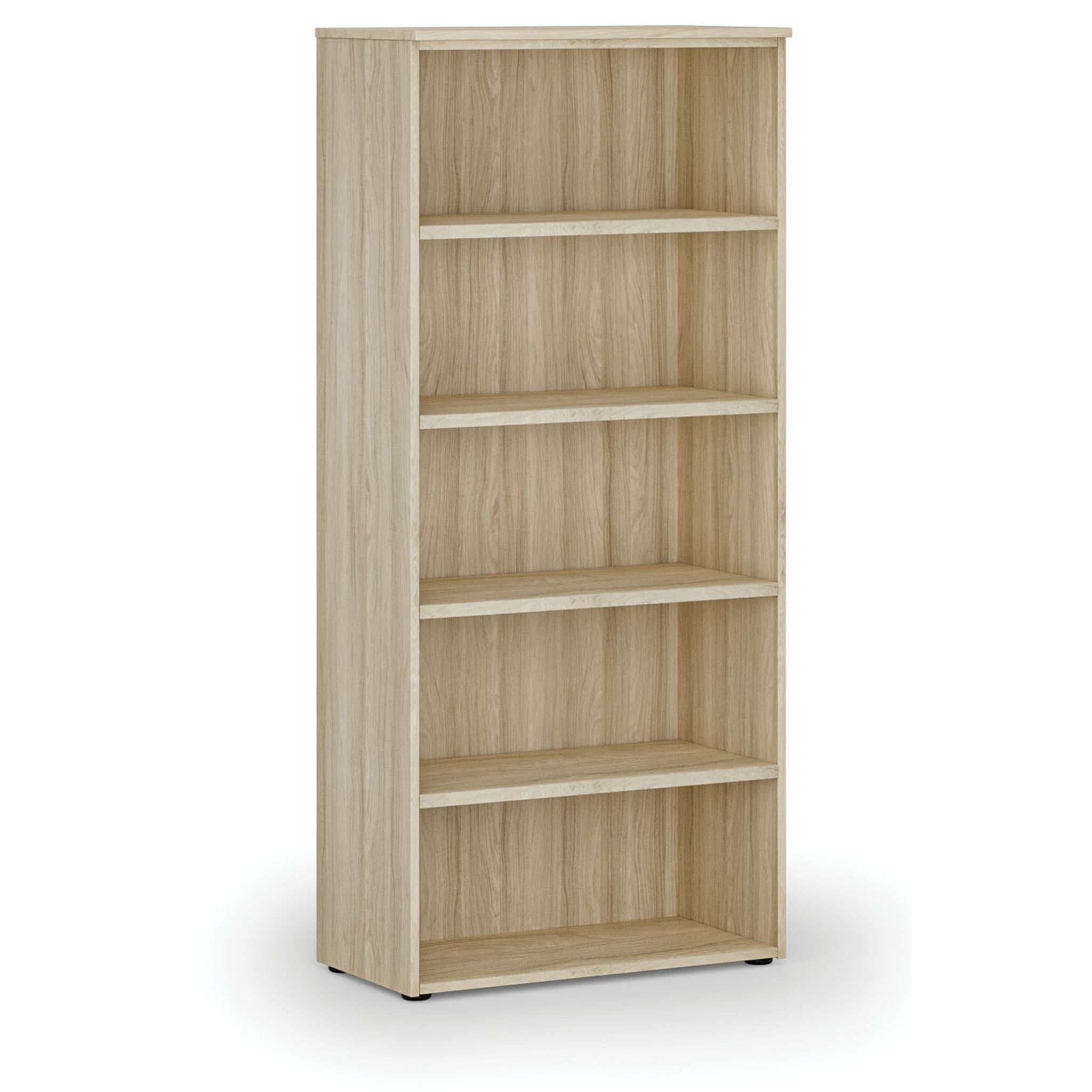 Kancelářský regál PRIMO WOOD, 800 x 420 x 1781 mm, dub přírodní