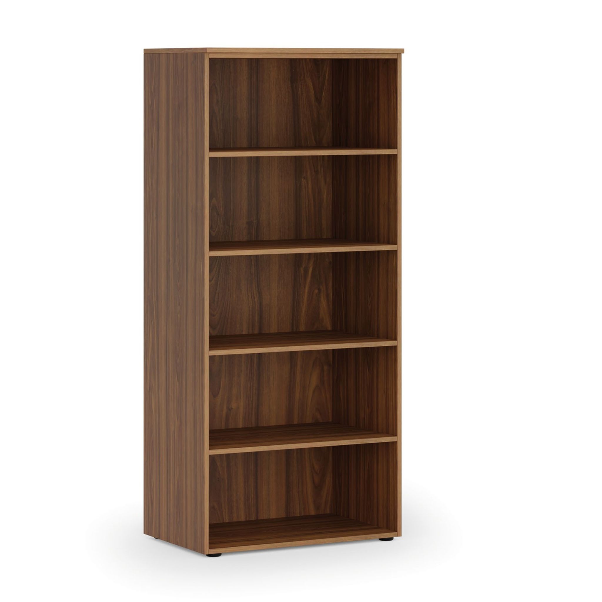 Kancelářský regál PRIMO WOOD, 800 x 500 x 1781 mm, ořech