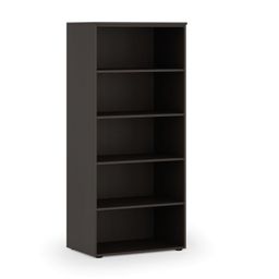 Kancelářský regál PRIMO WOOD, 800 x 500 x 1781 mm, wenge