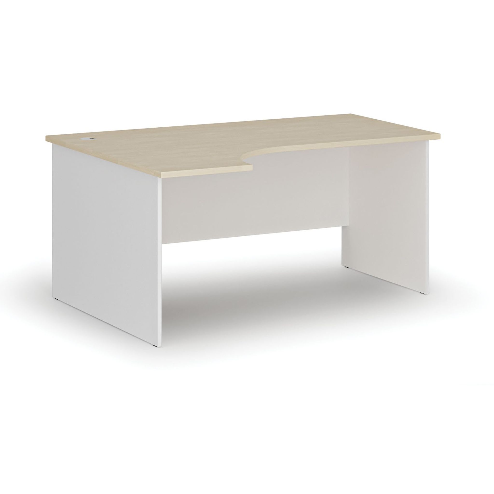 Kancelářský rohový pracovní stůl PRIMO WHITE, 1600 x 1200 mm, levý