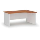 Kancelársky rohový pracovný stôl PRIMO WHITE, 1600 x 1200 mm, pravý, biela/čerešňa