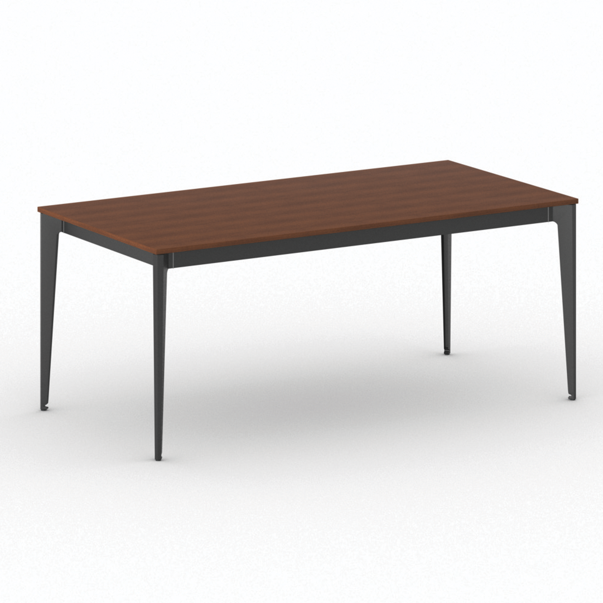 Kancelársky stôl PRIMO ACTION, čierna podnož, 1800 x 900 mm, čerešňa