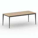 Kancelársky stôl PRIMO ACTION, čierna podnož, 2000 x 900 mm, buk