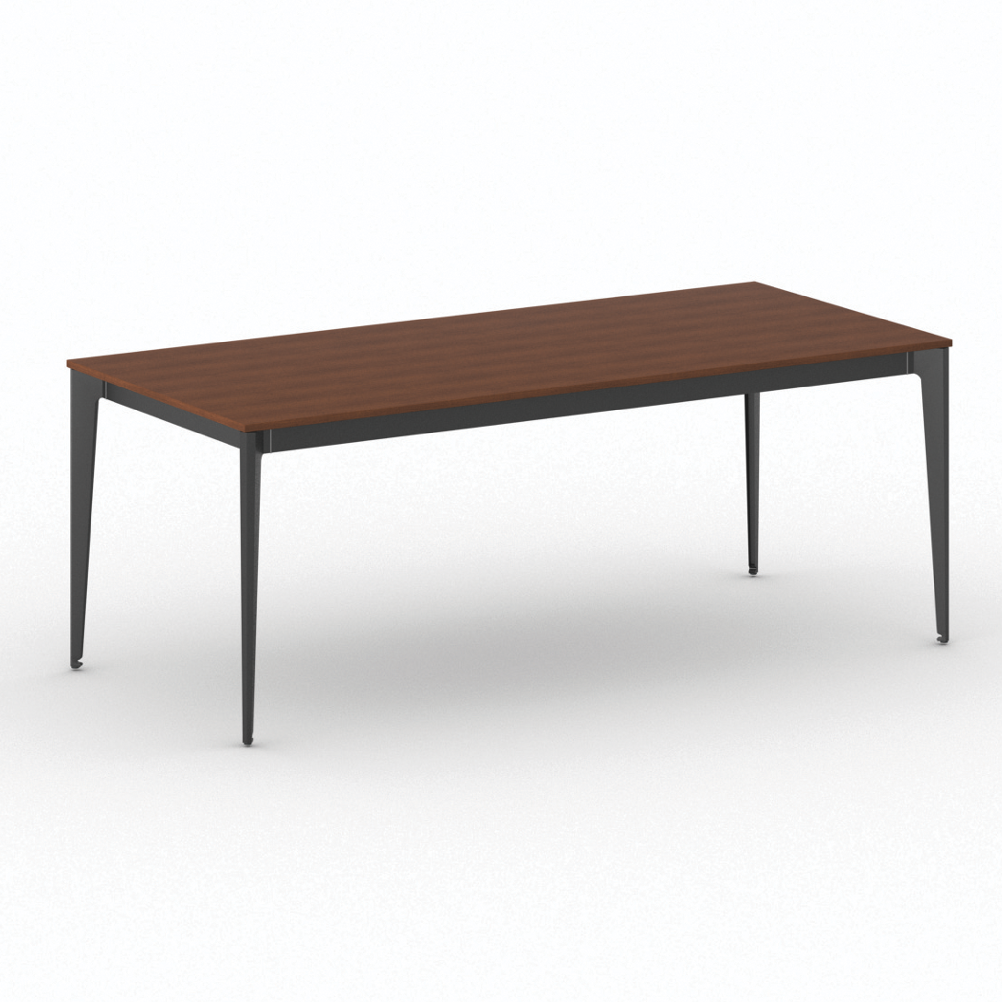 Kancelársky stôl PRIMO ACTION, čierna podnož, 2000 x 900 mm, čerešňa