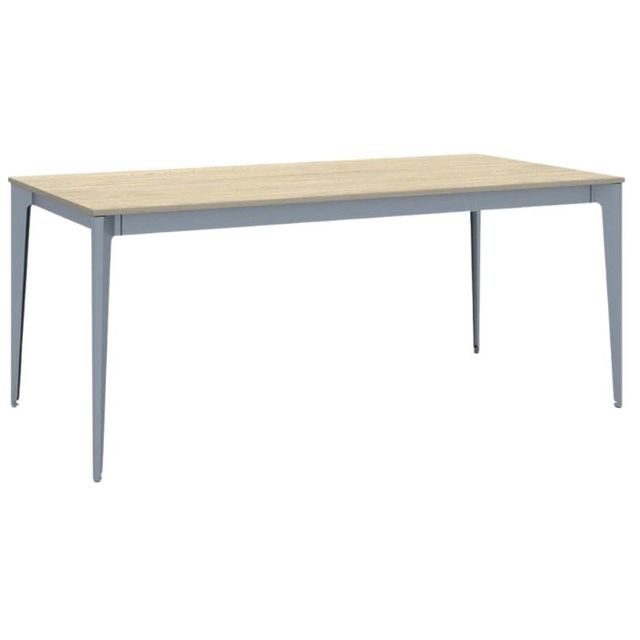 Kancelársky stôl PRIMO ACTION, sivostrieborná podnož, 1800 x 900 mm, dub prírodný