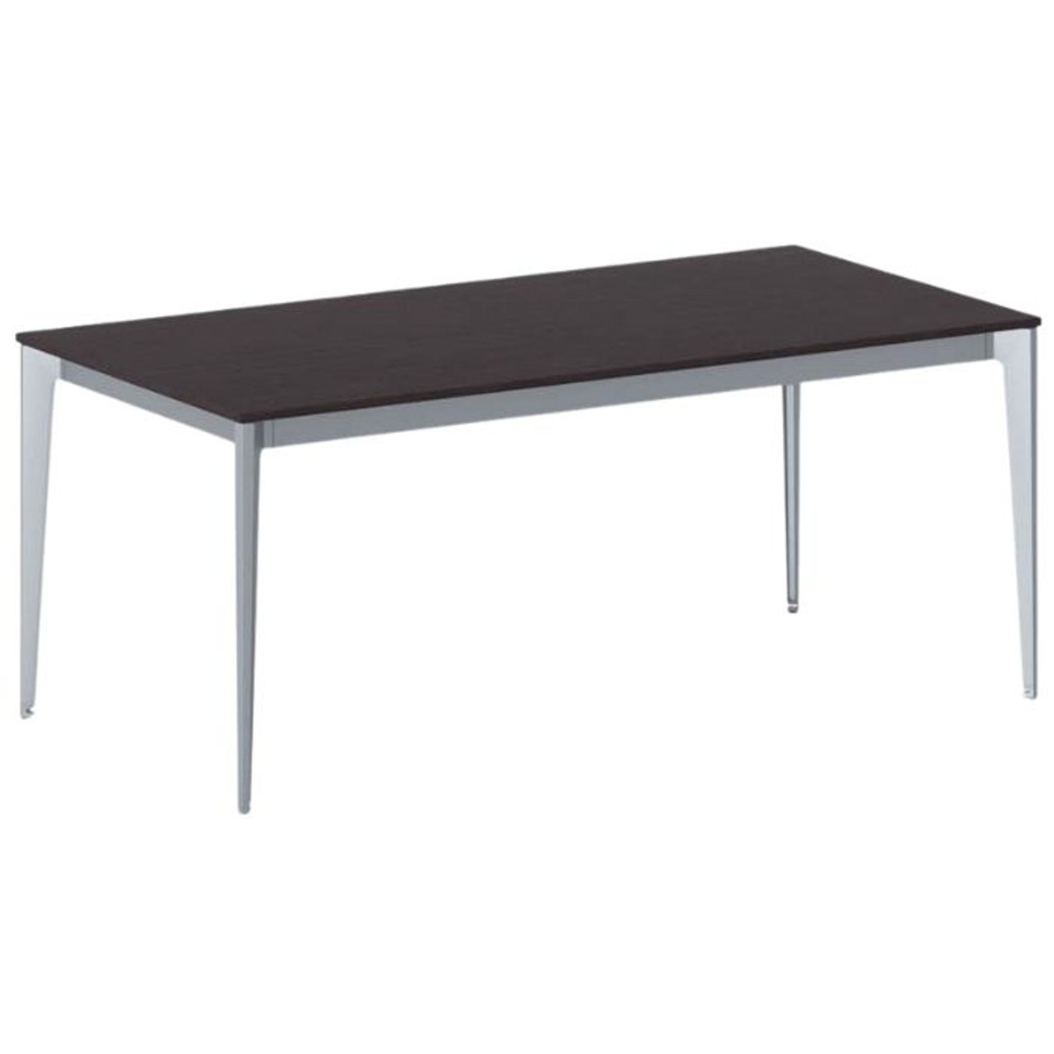 Kancelársky stôl PRIMO ACTION, sivostrieborná podnož, 1800 x 900 mm, wenge