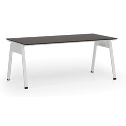 Kancelársky stôl PRIMO GAMMA, 180x90 cm, biela podnož, wenge