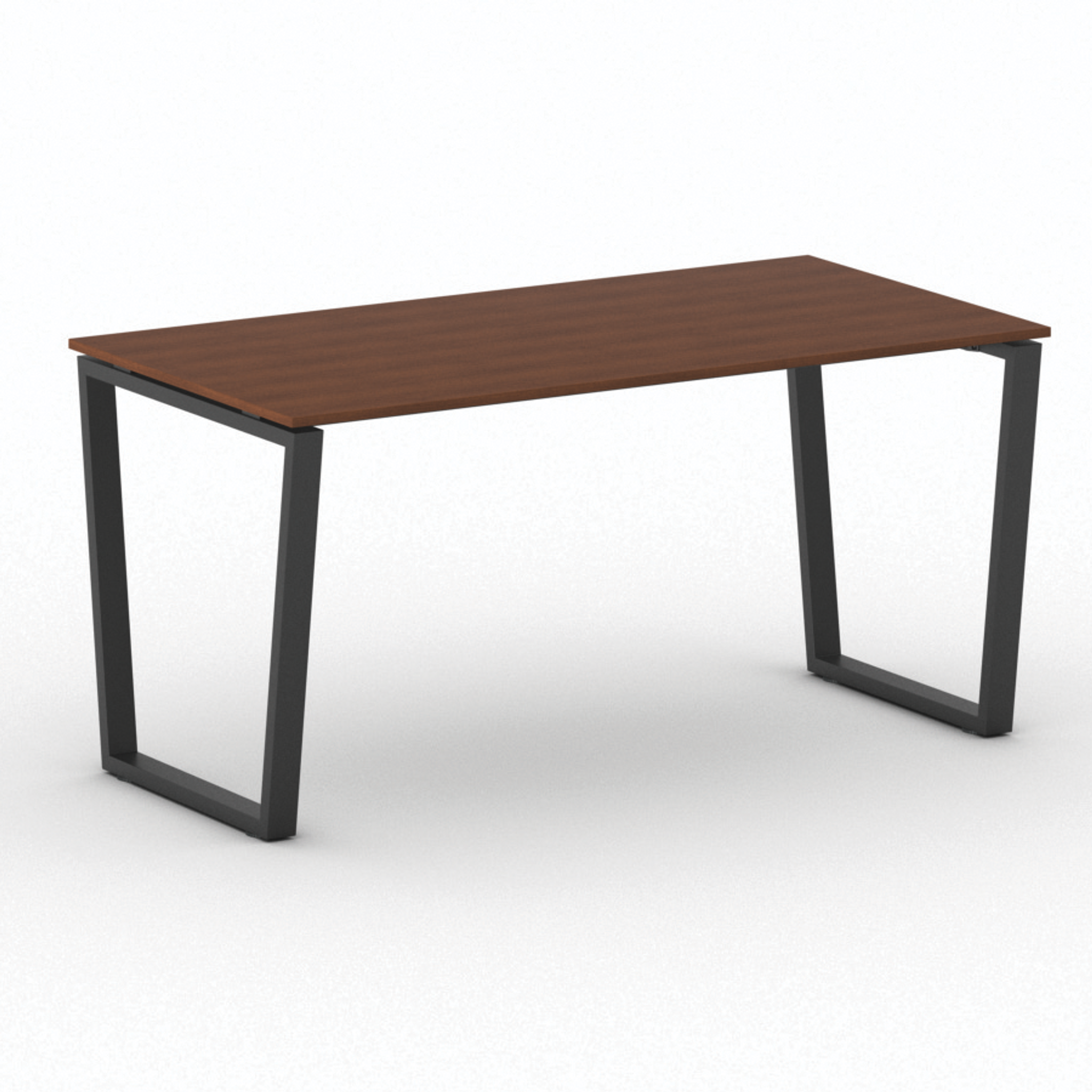 Kancelársky stôl PRIMO IMPRESS, čierna podnož, 1600 x 800 mm, čerešňa