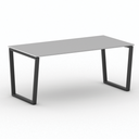 Kancelársky stôl PRIMO IMPRESS, čierna podnož, 1800 x 900 mm, sivá