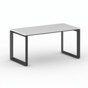 Kancelársky stôl PRIMO INSPIRE, čierna podnož, 1600 x 800 mm, biela