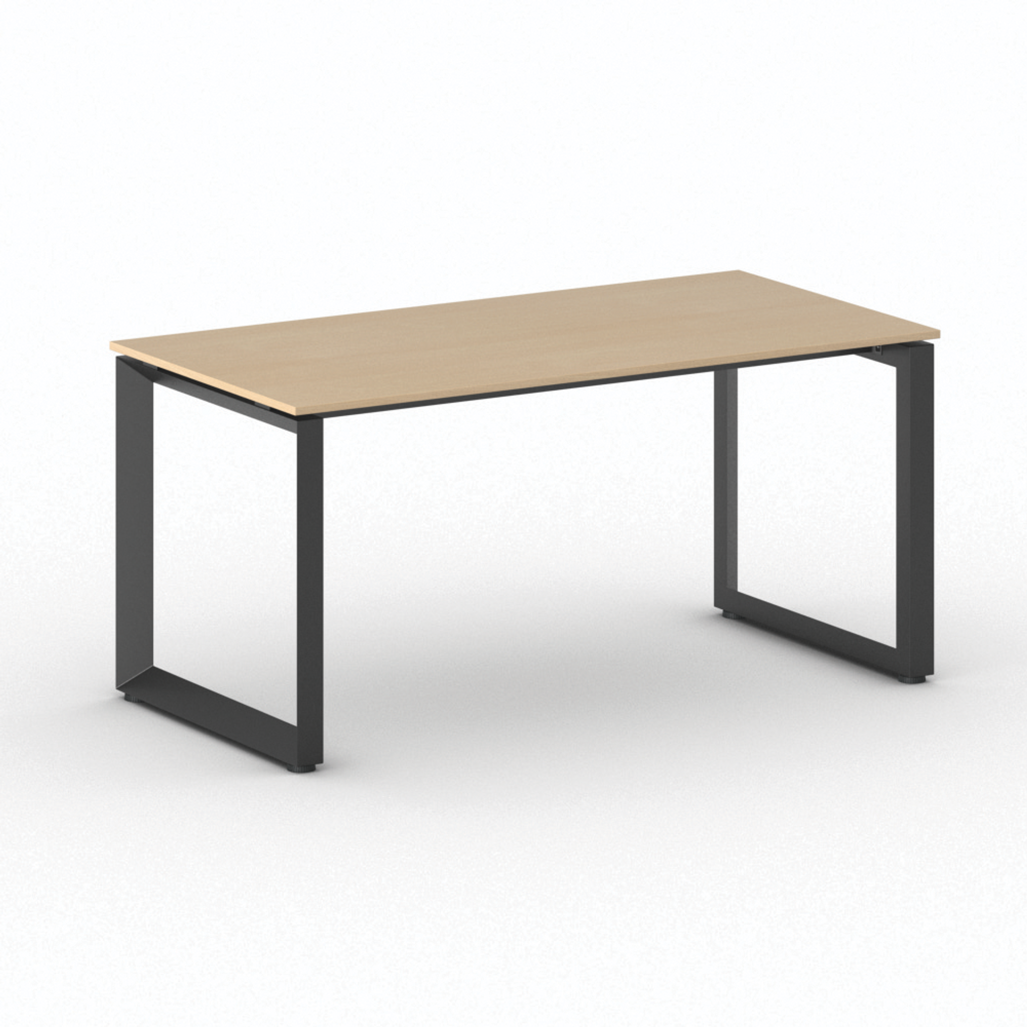 Kancelársky stôl PRIMO INSPIRE, čierna podnož, 1600 x 800 x 750 mm
