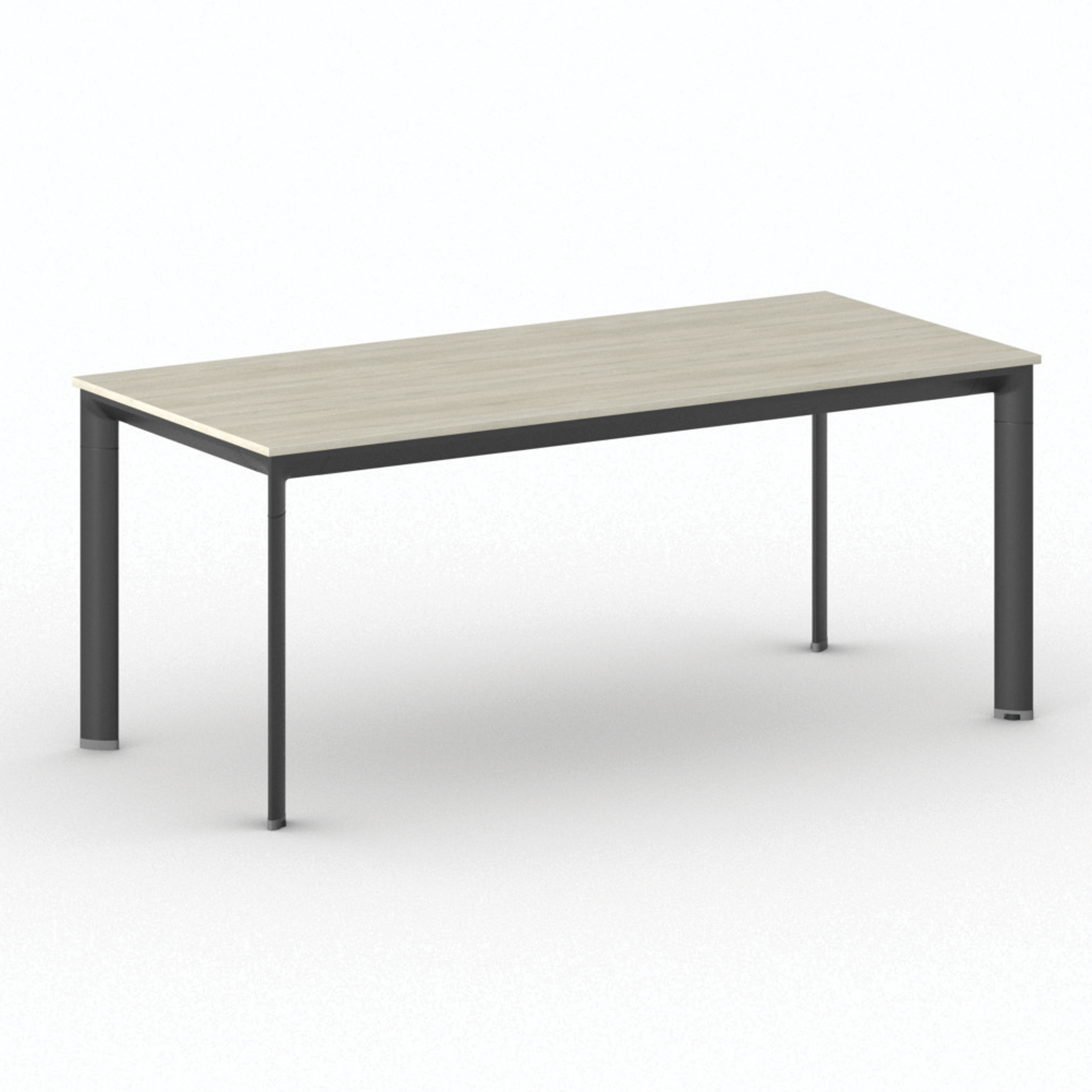 Kancelársky stôl PRIMO INVITATION, čierna podnož, 1800 x 800 mm, dub prírodný