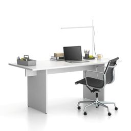 Kancelársky stôl single SOLID, 180x80 cm, biela