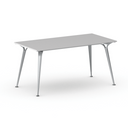 Kancelářský stůl PRIMO ALFA, šedostříbrná podnož, 1600 x 800 mm, šedá