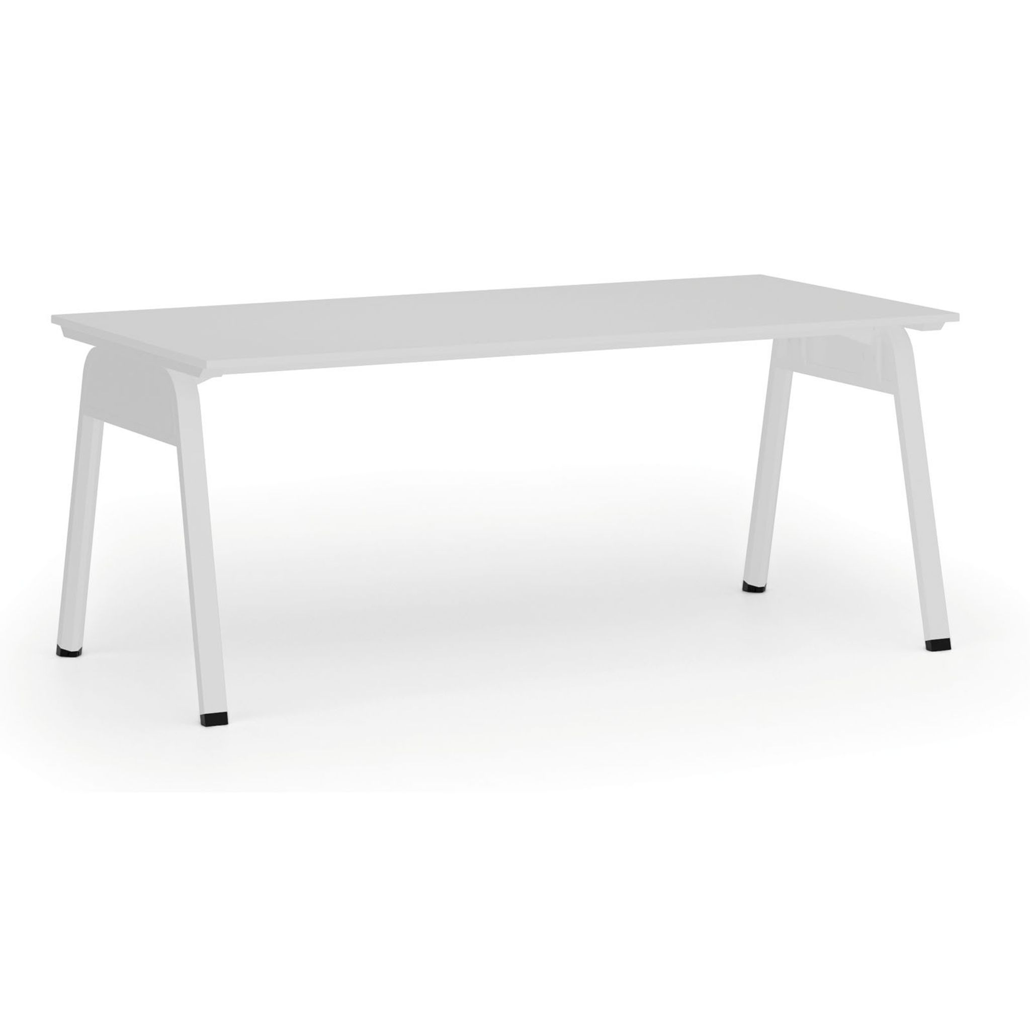 Kancelářský stůl PRIMO GAMMA, 180x90 cm, bílá podnož, bílá