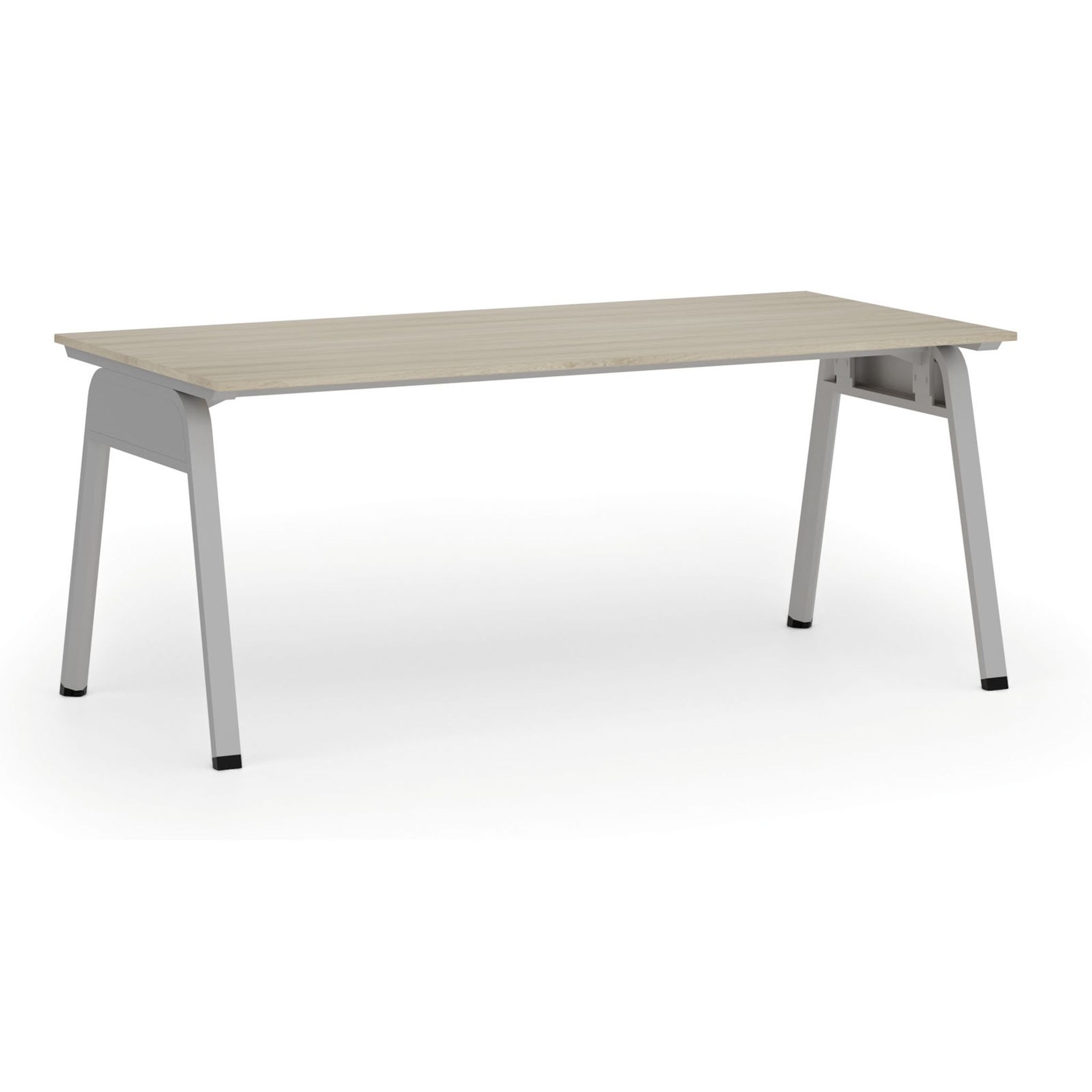 Kancelářský stůl PRIMO GAMMA, 180x90 cm, šedá podnož, dub přírodní