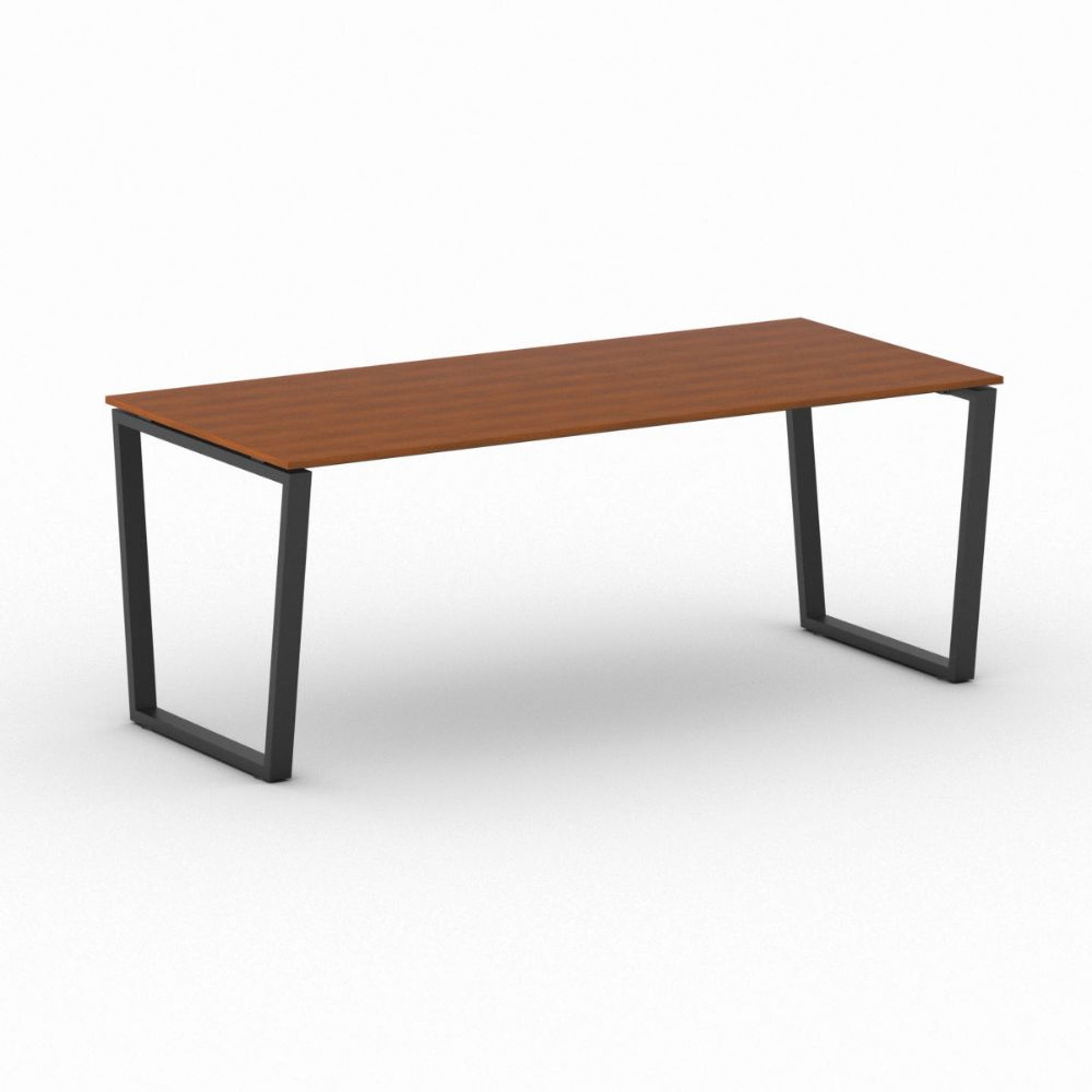 Kancelářský stůl PRIMO IMPRESS, 200x90 cm, černá podnož, třešeň