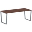Kancelářský stůl PRIMO IMPRESS, 200x90 cm, šedostříbrná podnož, třešeň