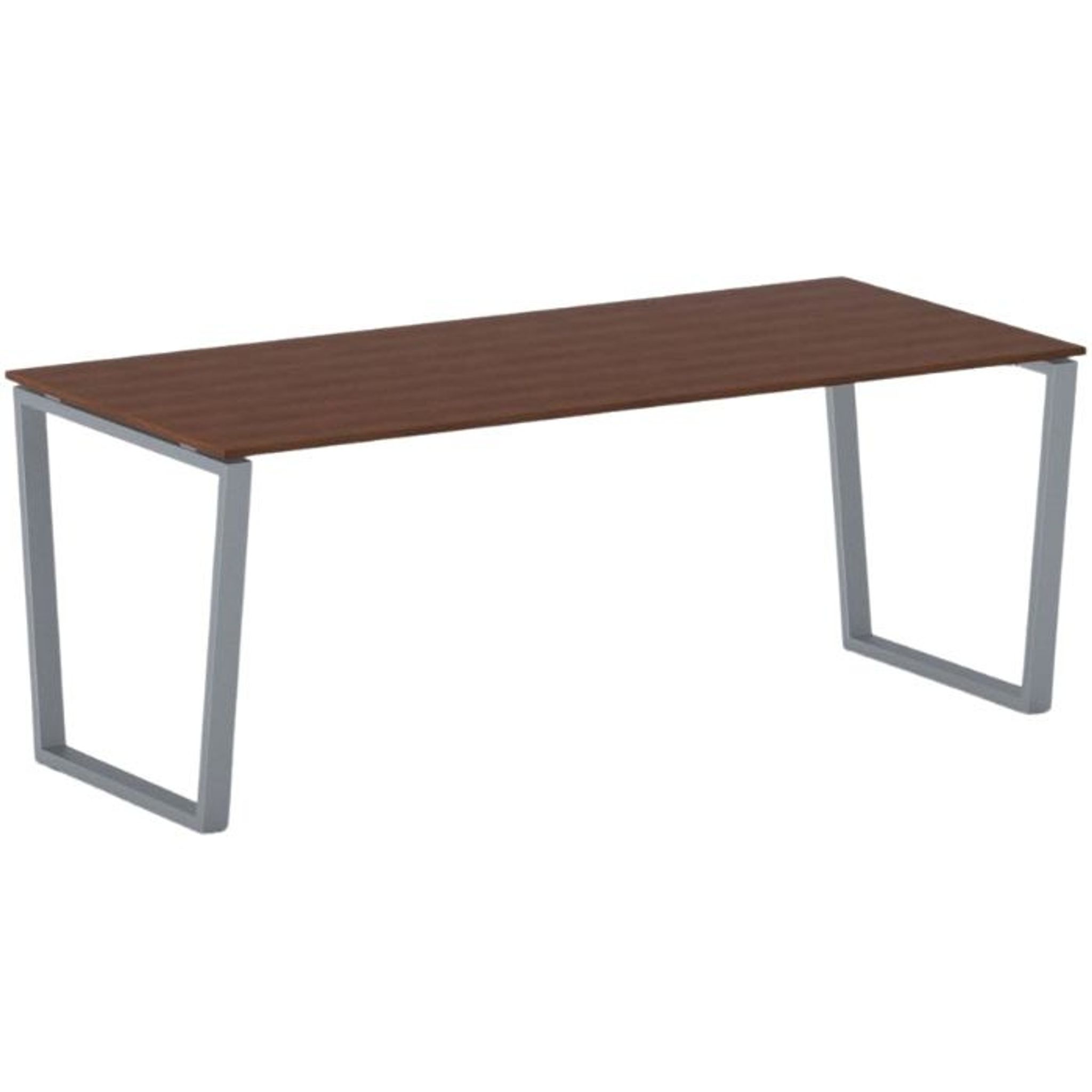 Kancelářský stůl PRIMO IMPRESS, 200x90 cm, šedostříbrná podnož, třešeň