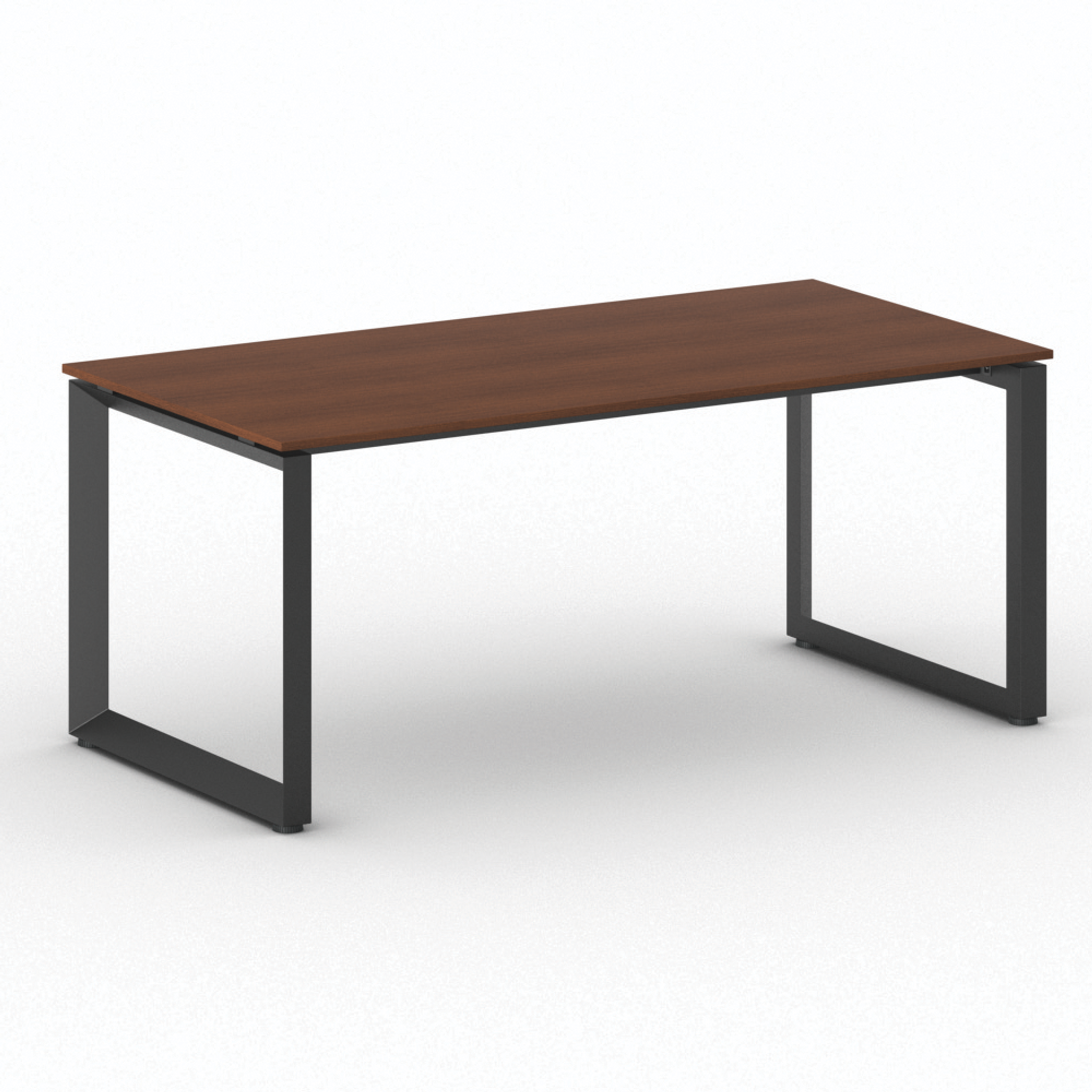 Kancelářský stůl PRIMO INSPIRE, černá podnož, 1800 x 900 mm, třešeň