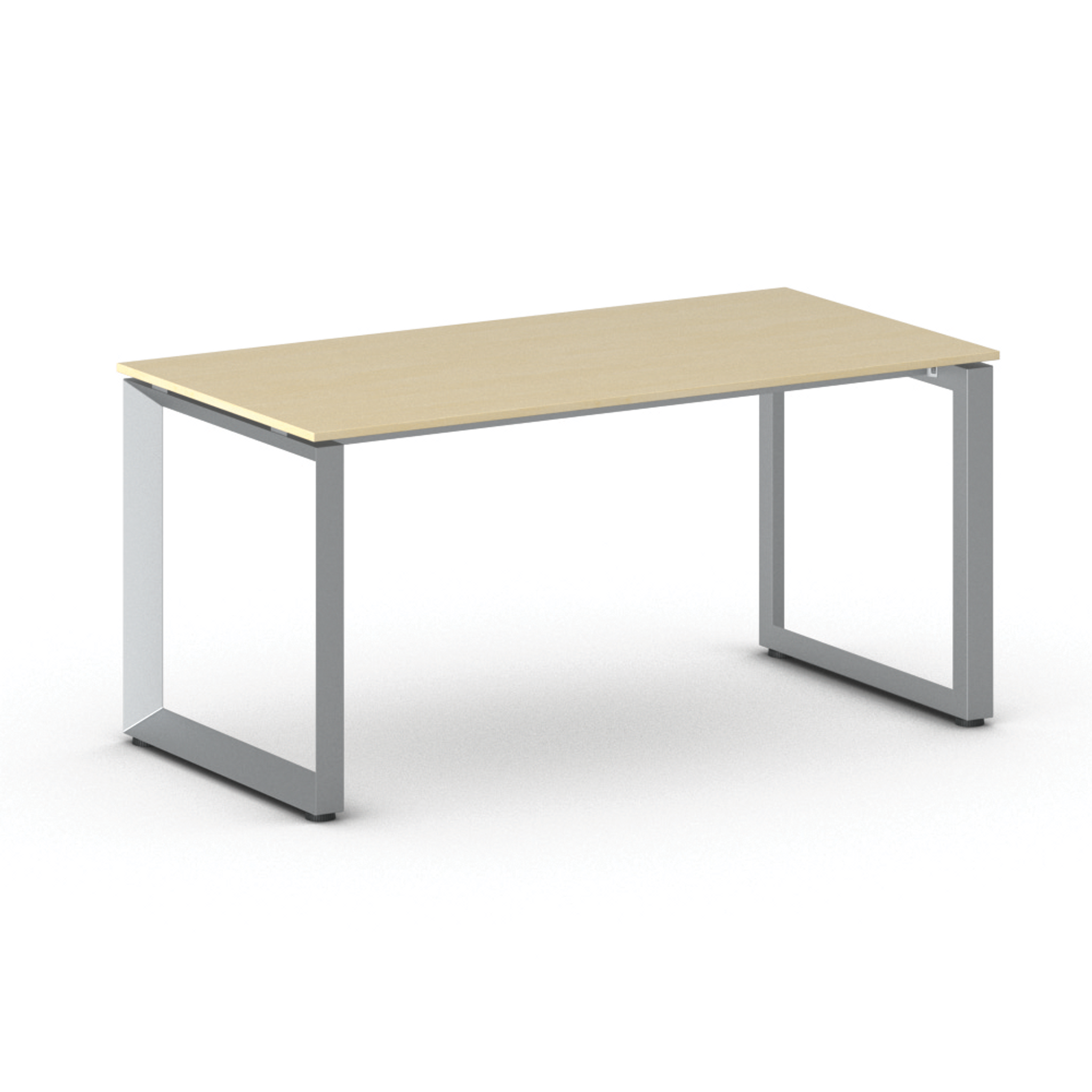Kancelářský stůl PRIMO INSPIRE, šedostříbrná podnož, 1600 x 800 x 750 mm