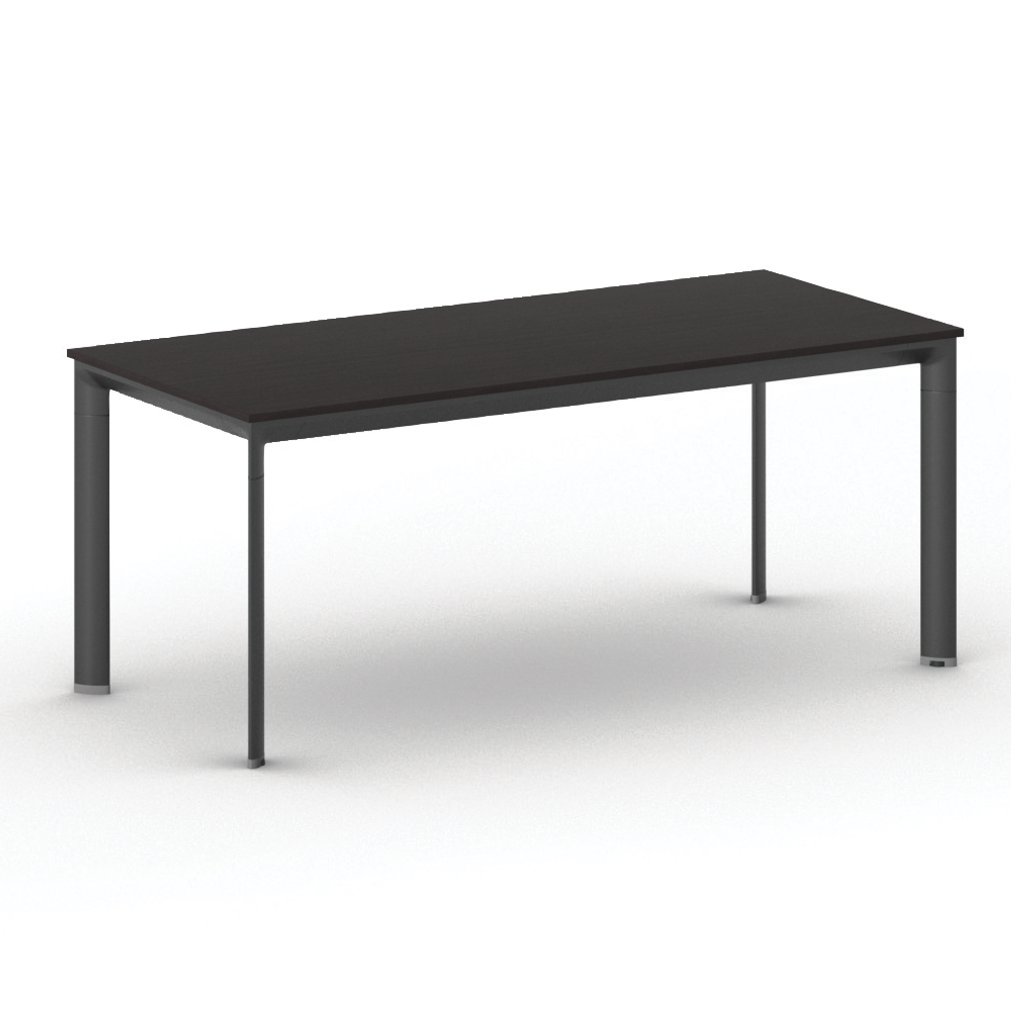 Kancelářský stůl PRIMO INVITATION, černá podnož, 1800 x 800 mm, wenge