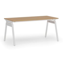 Kancelářský stůl PRIMO SIGMA, 160x80 cm, bílá podnož, buk