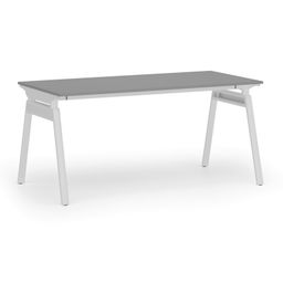 Kancelářský stůl PRIMO SIGMA, 160x80 cm, bílá podnož, grafit