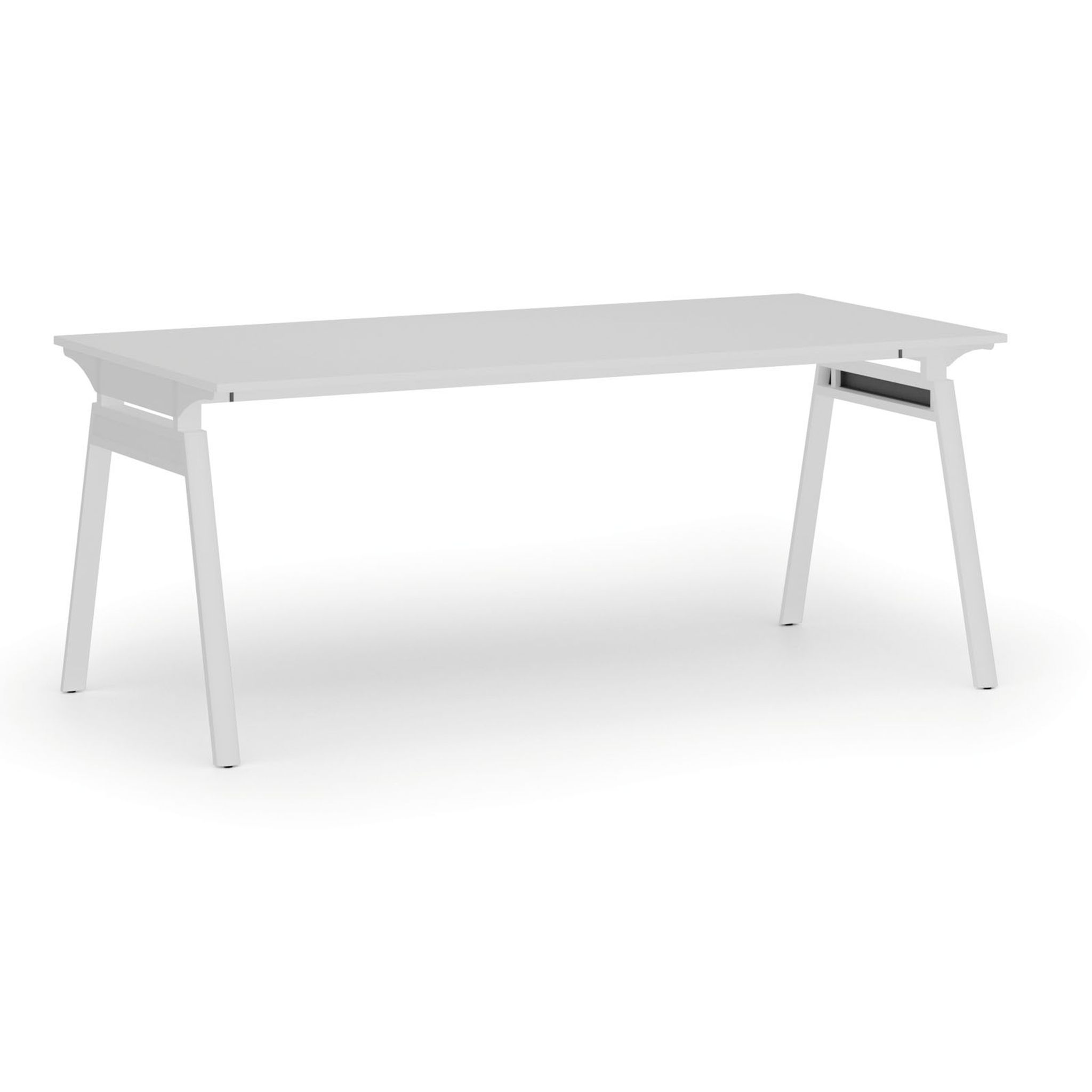 Kancelářský stůl PRIMO SIGMA, 180x90 cm, bílá podnož, bílá