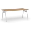 Kancelářský stůl PRIMO SIGMA, 180x90 cm, bílá podnož, buk