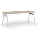 Kancelářský stůl PRIMO SIGMA, 180x90 cm, bílá podnož, dub přírodní