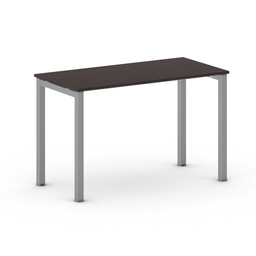 Kancelářský stůl PRIMO SQUARE, 120x60 cm, šedostříbrná podnož, wenge