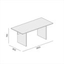 Kancelářský stůl single SOLID, 180x80 cm, dub přírodní