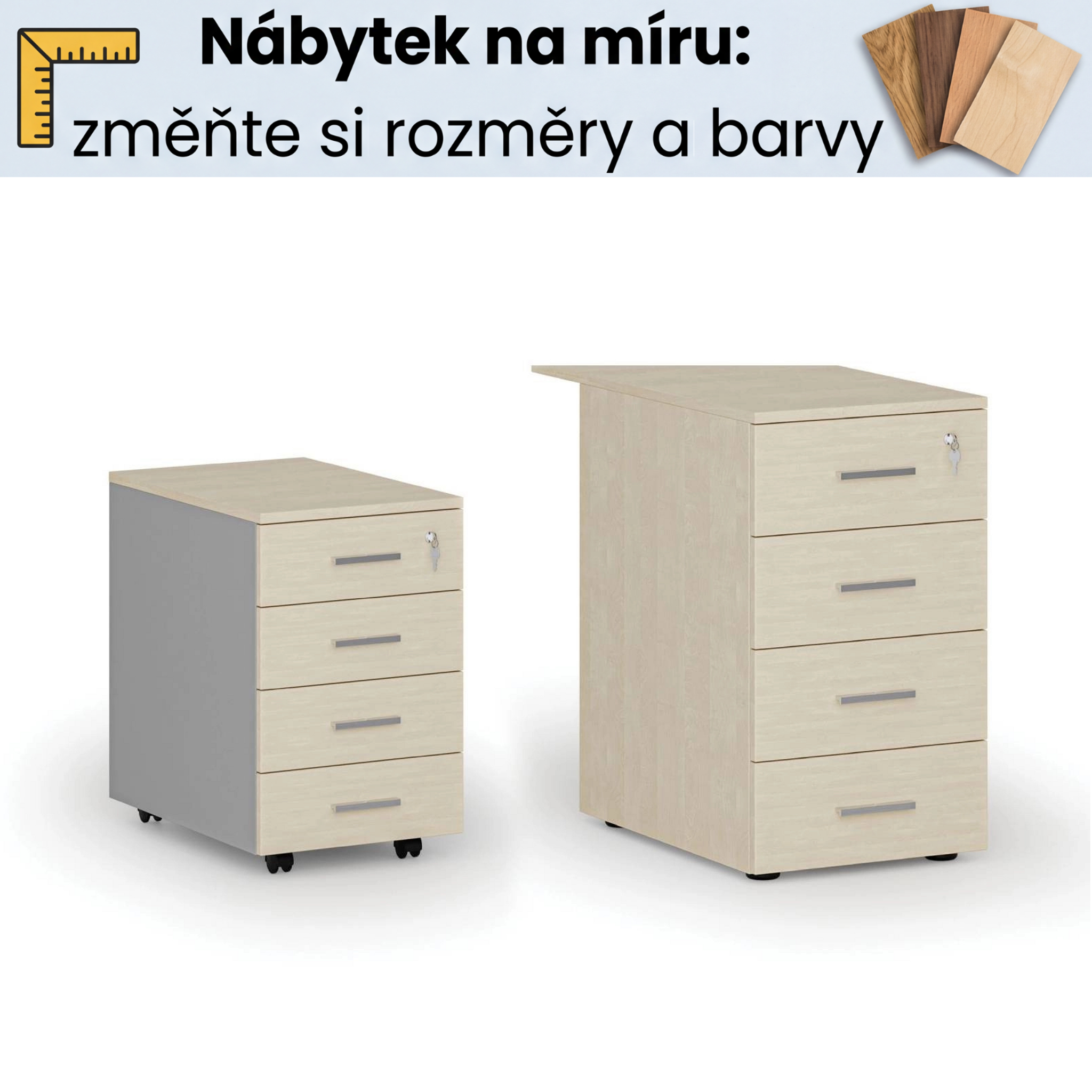 Kancelářský zásuvkový kontejner na míru