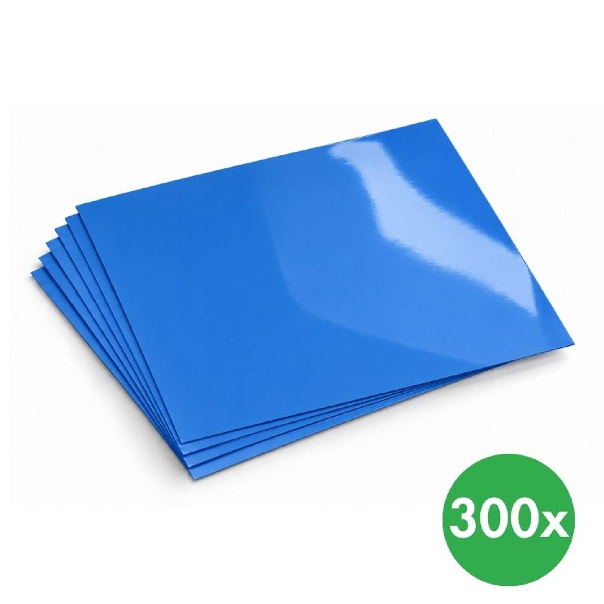 Karton für die Ringbindung, blauer Glanzkarton, Packung mit 300 Stück