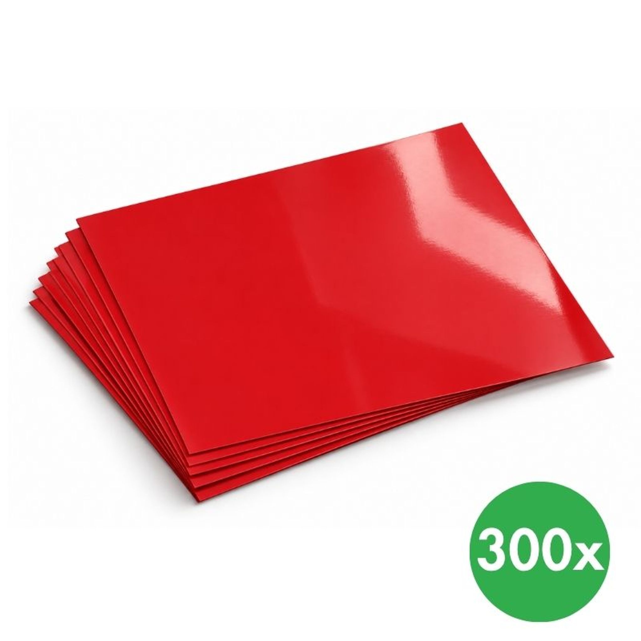Karton für die Ringbindung, roter Glanzkarton, Packung mit 300 Stück
