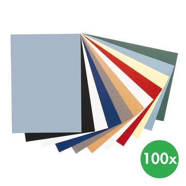 Karton pro kroužkovou vazbu, černá imitace kůže, 100 ks