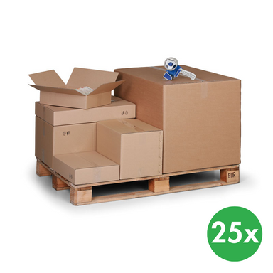 Karton z klapami, tektura 3-warstwowa, 400x200x100 mm