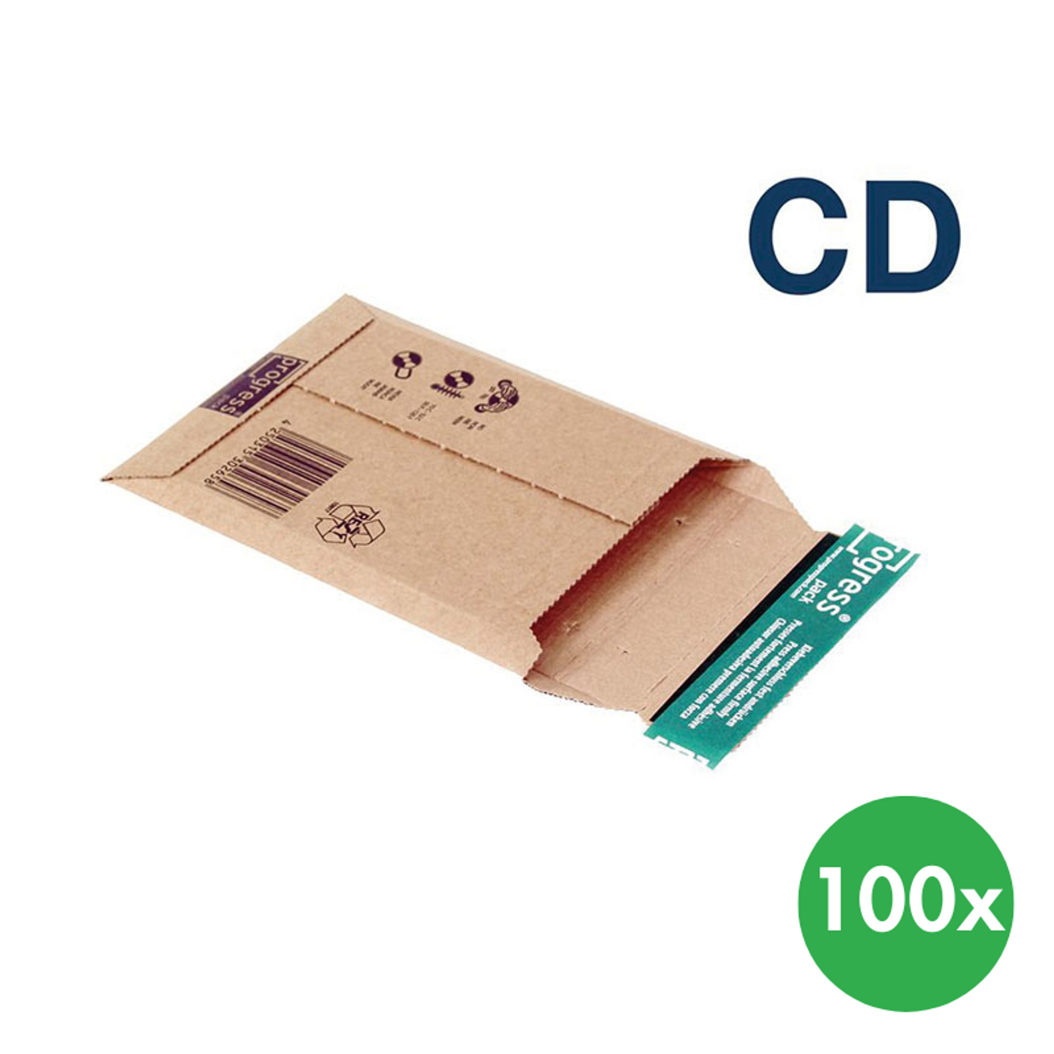 Kartonové zásilkové obálky z lepenky CD, 100 ks