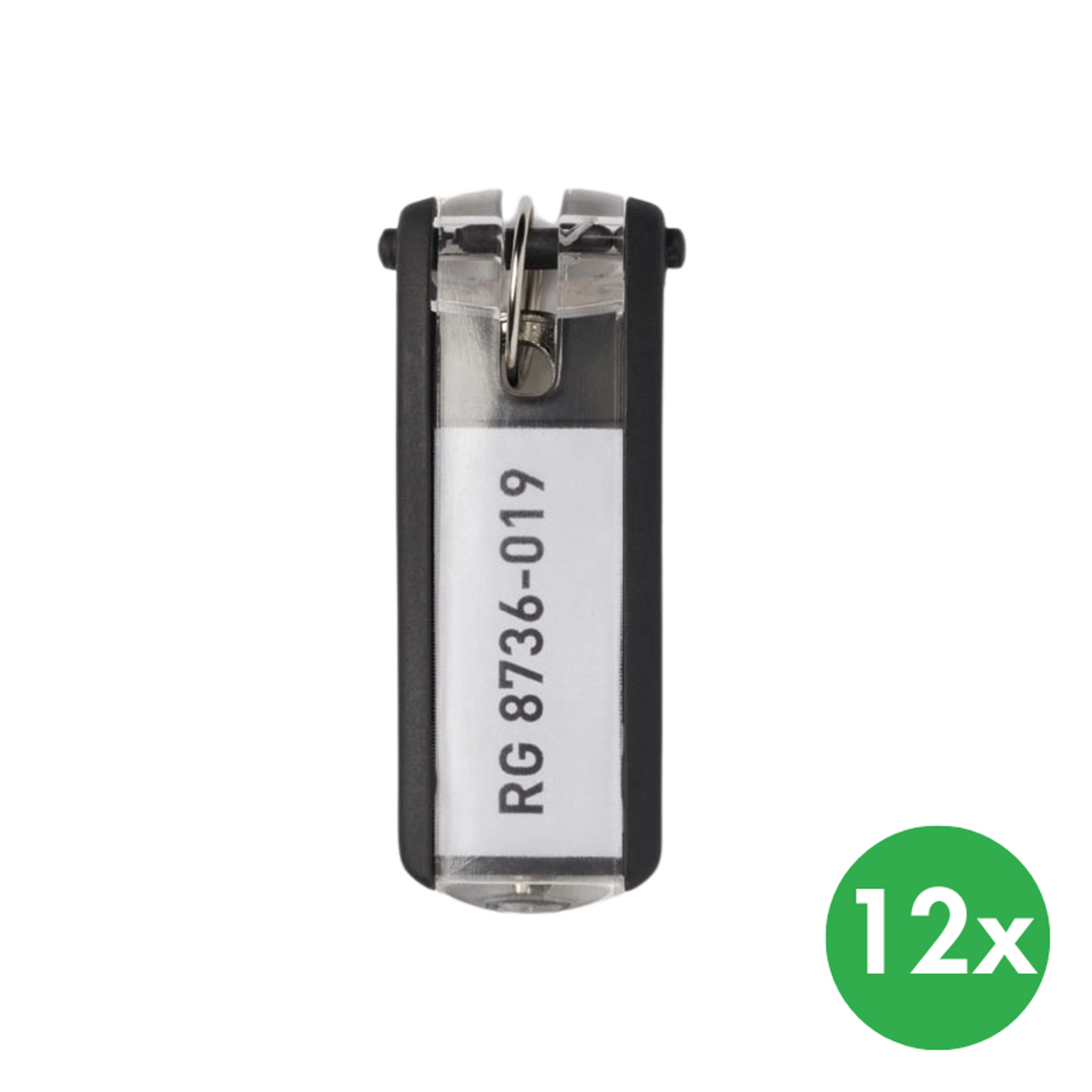KEY CLIP breloczek do kluczy, 12 szt., czarny