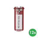 KEY CLIP breloczek do kluczy, 12 szt., czerwóny
