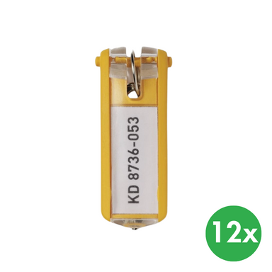 KEY CLIP breloczek do kluczy, 12 szt., żółty