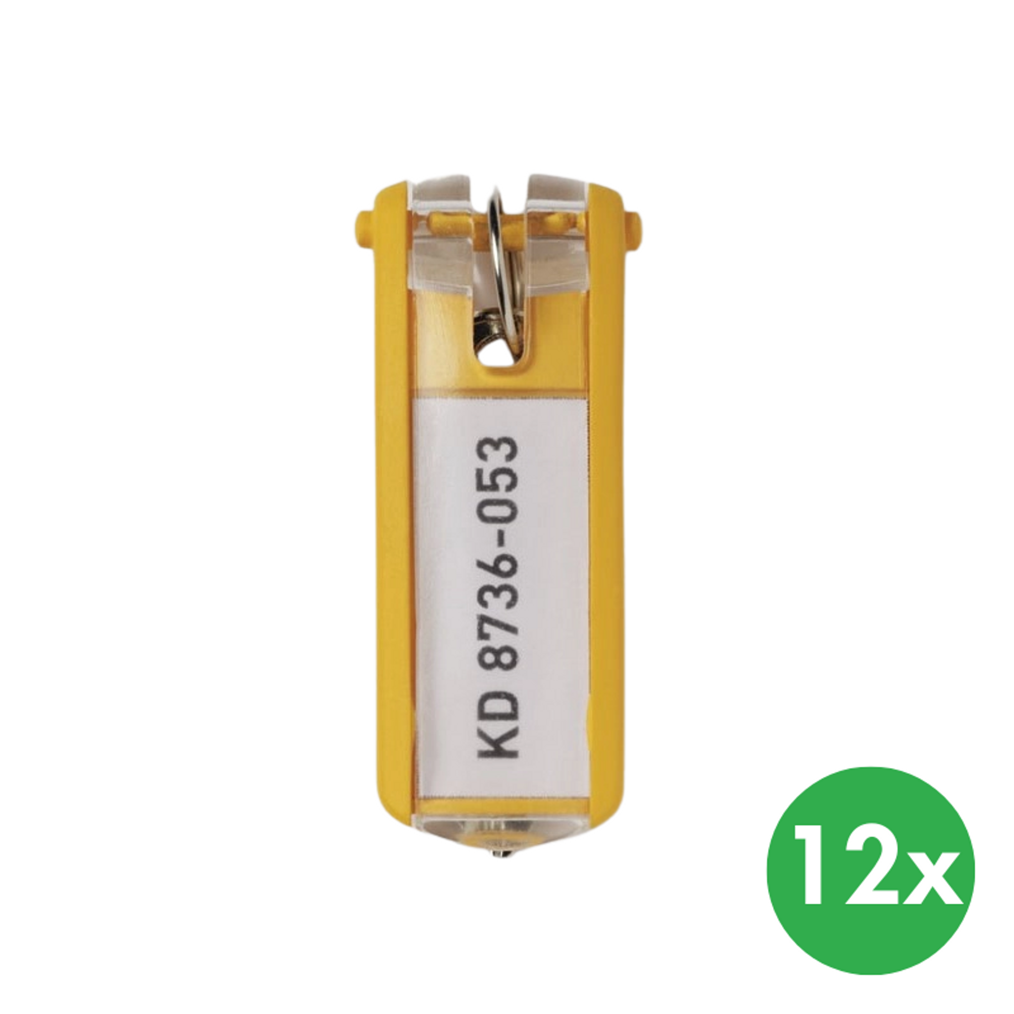 KEY CLIP kľúčenka, 12 ks, žltá